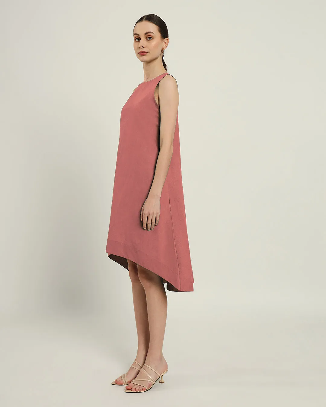 The Odesa Ivory Pink Cotton Dress