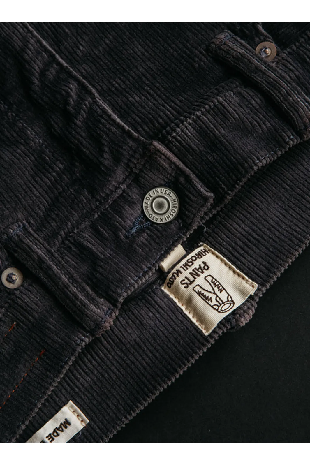 The Pen Slim Stretch 16w Corduroy - Charcoal