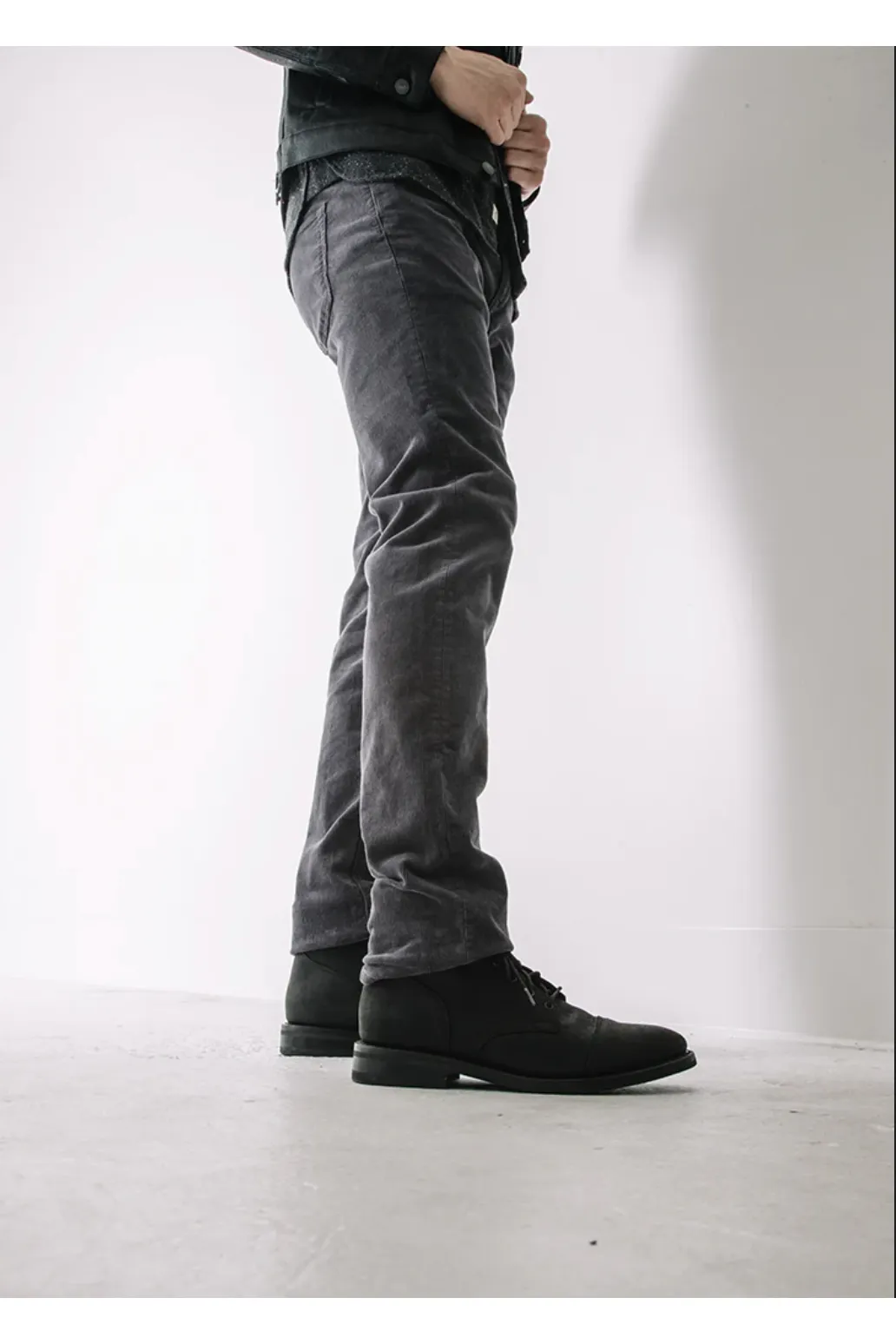 The Pen Slim Stretch 16w Corduroy - Charcoal