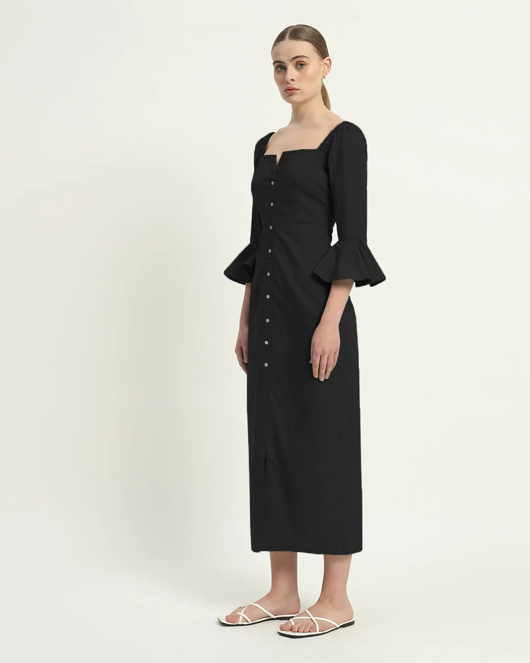 The Rosendale Noir Cotton Dress