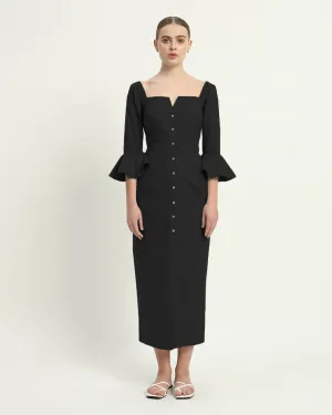 The Rosendale Noir Cotton Dress