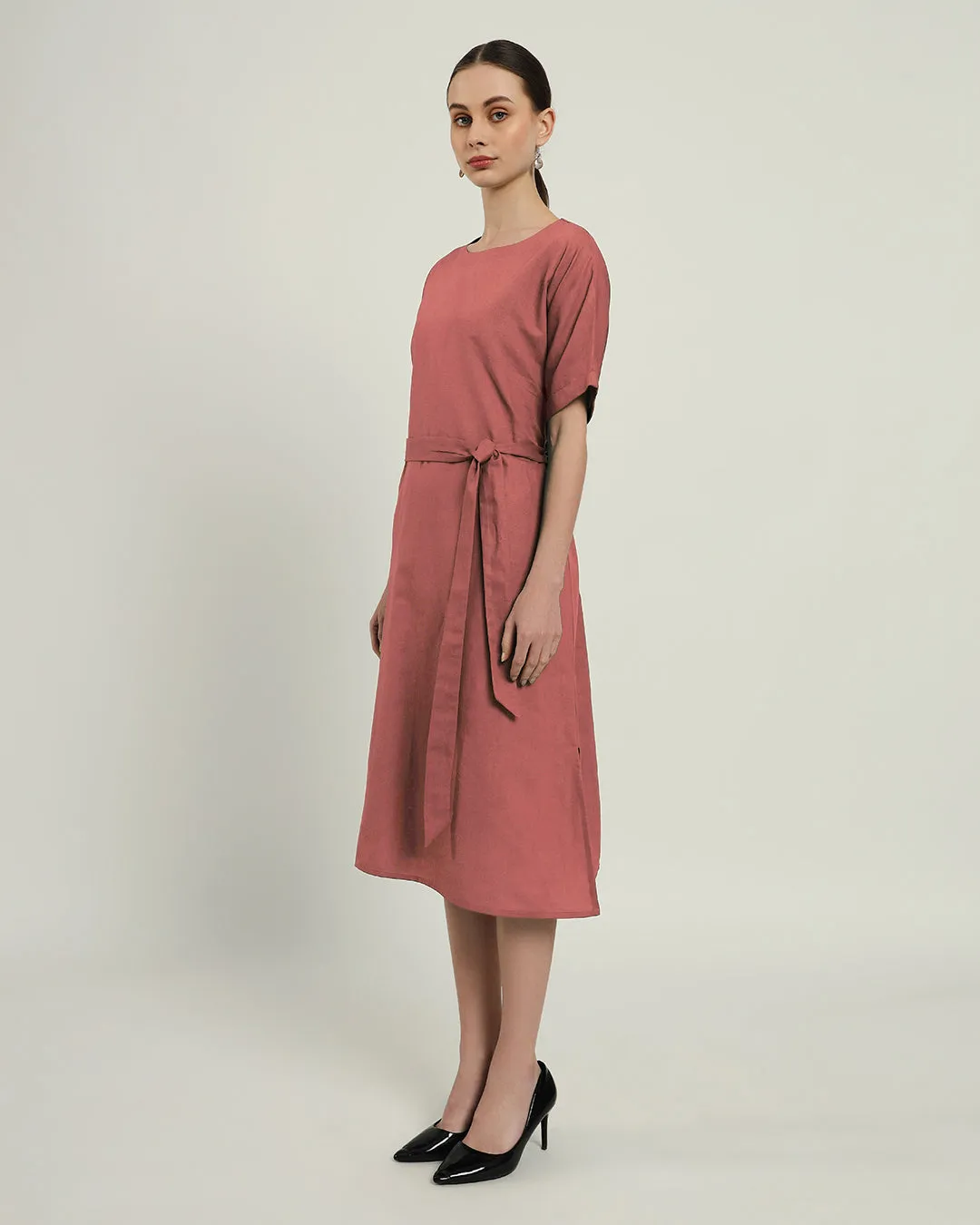 The Tayma Ivory Pink Cotton Dress