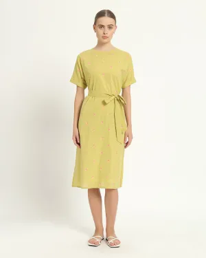 The Tayma Lime Cosmos Cotton Dress