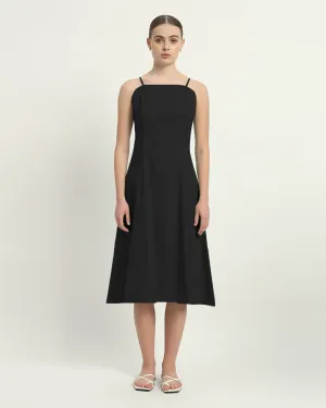 The Valatie Noir Cotton Dress