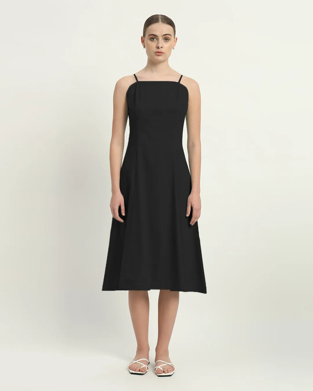 The Valatie Noir Cotton Dress