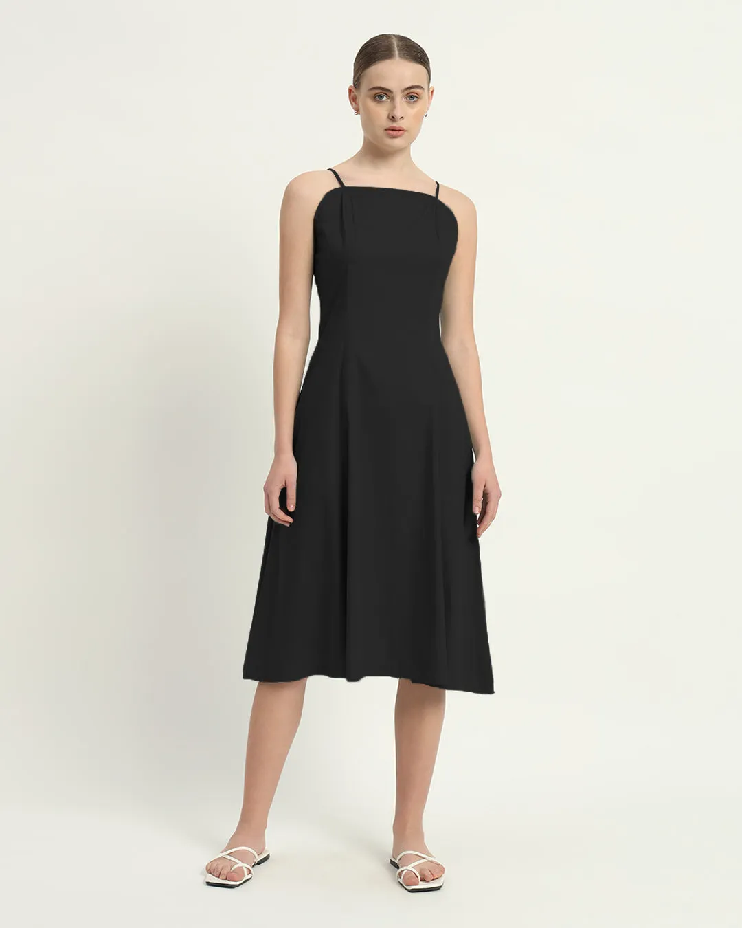 The Valatie Noir Cotton Dress