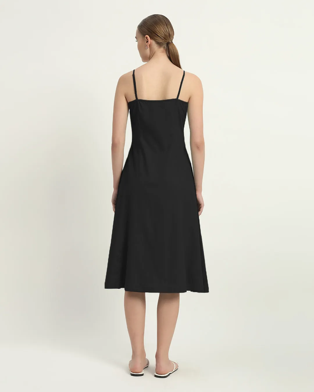 The Valatie Noir Cotton Dress