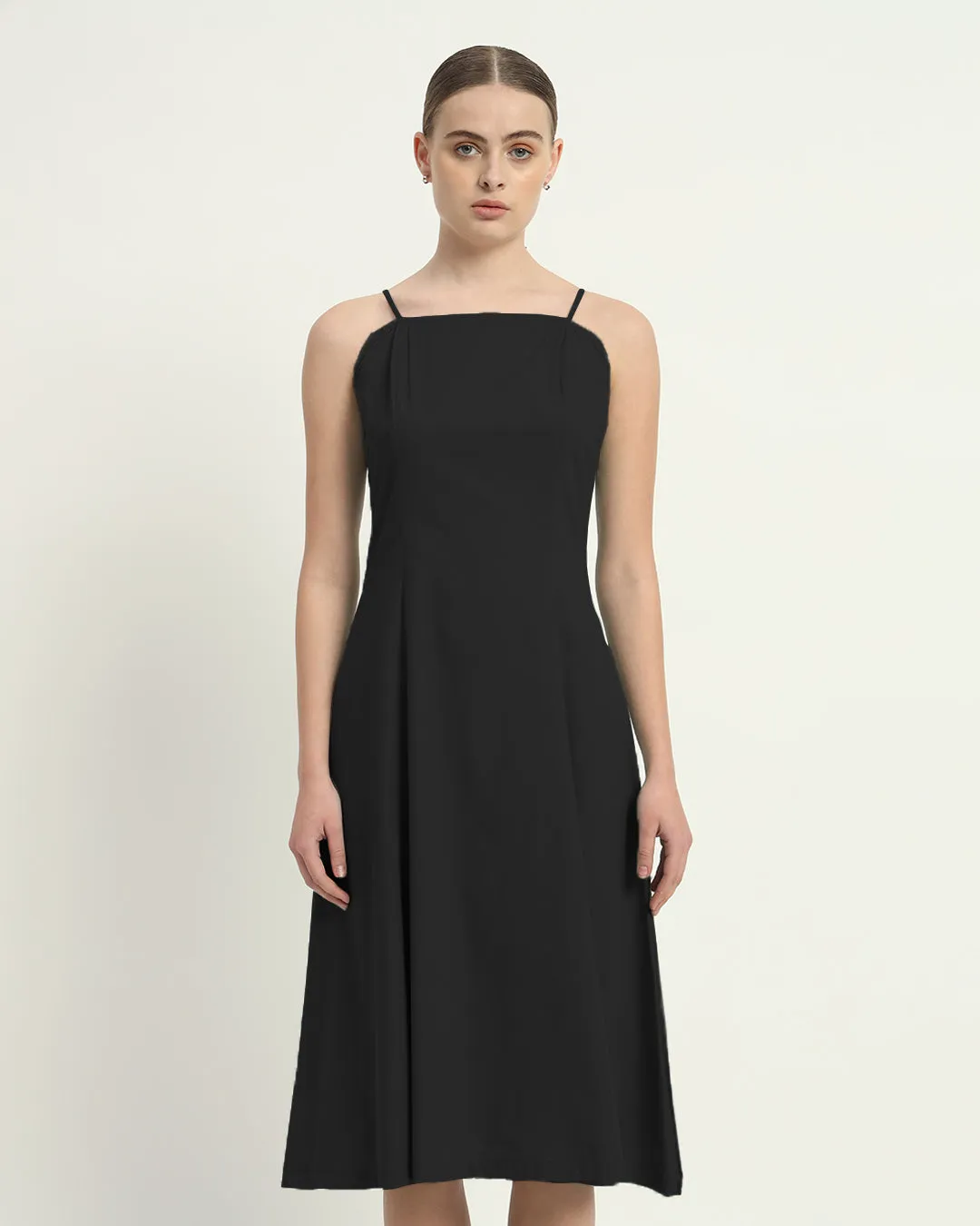 The Valatie Noir Cotton Dress