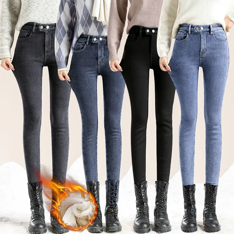 Thick Velvet Women Jeans