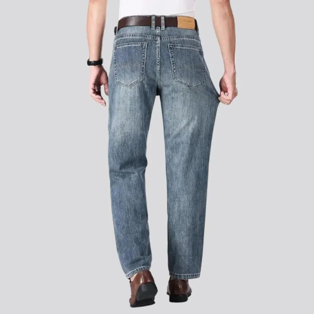 Thin men's tapered jeans