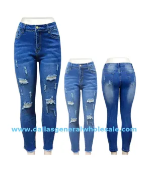 Trendy Distress Skinny Jeans Wholesale