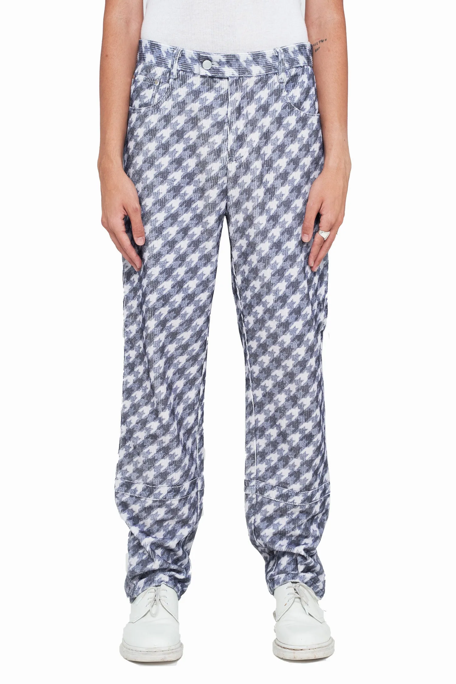 Trompe L'oeil Corduroy Houndstooth Pants