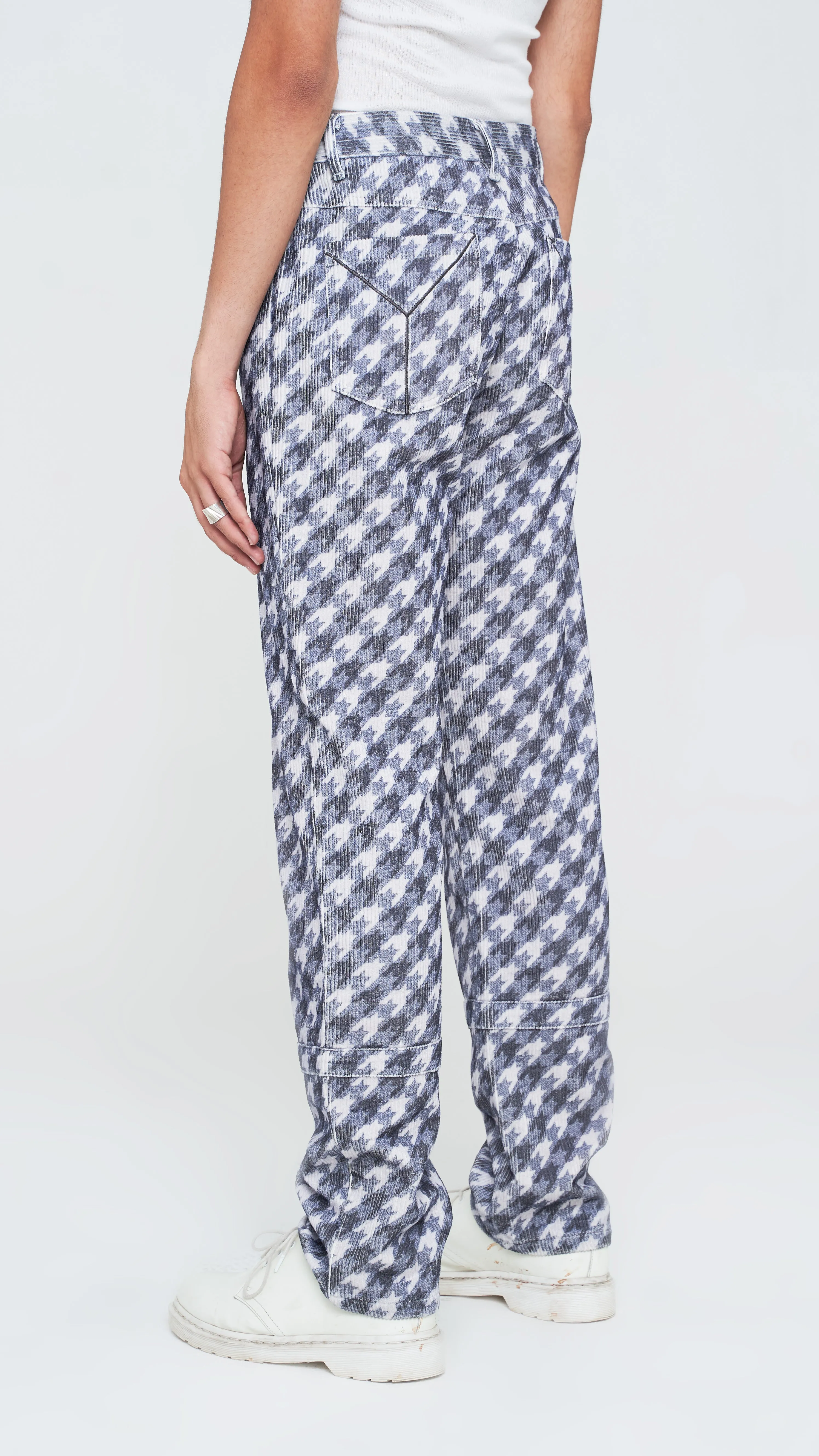 Trompe L'oeil Corduroy Houndstooth Pants