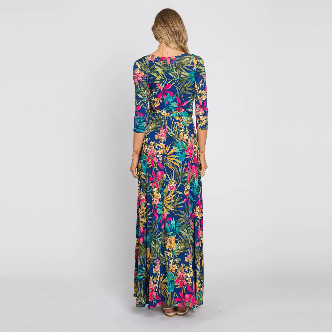 Tropical Bloom Venechia Maxi Wrap Dress