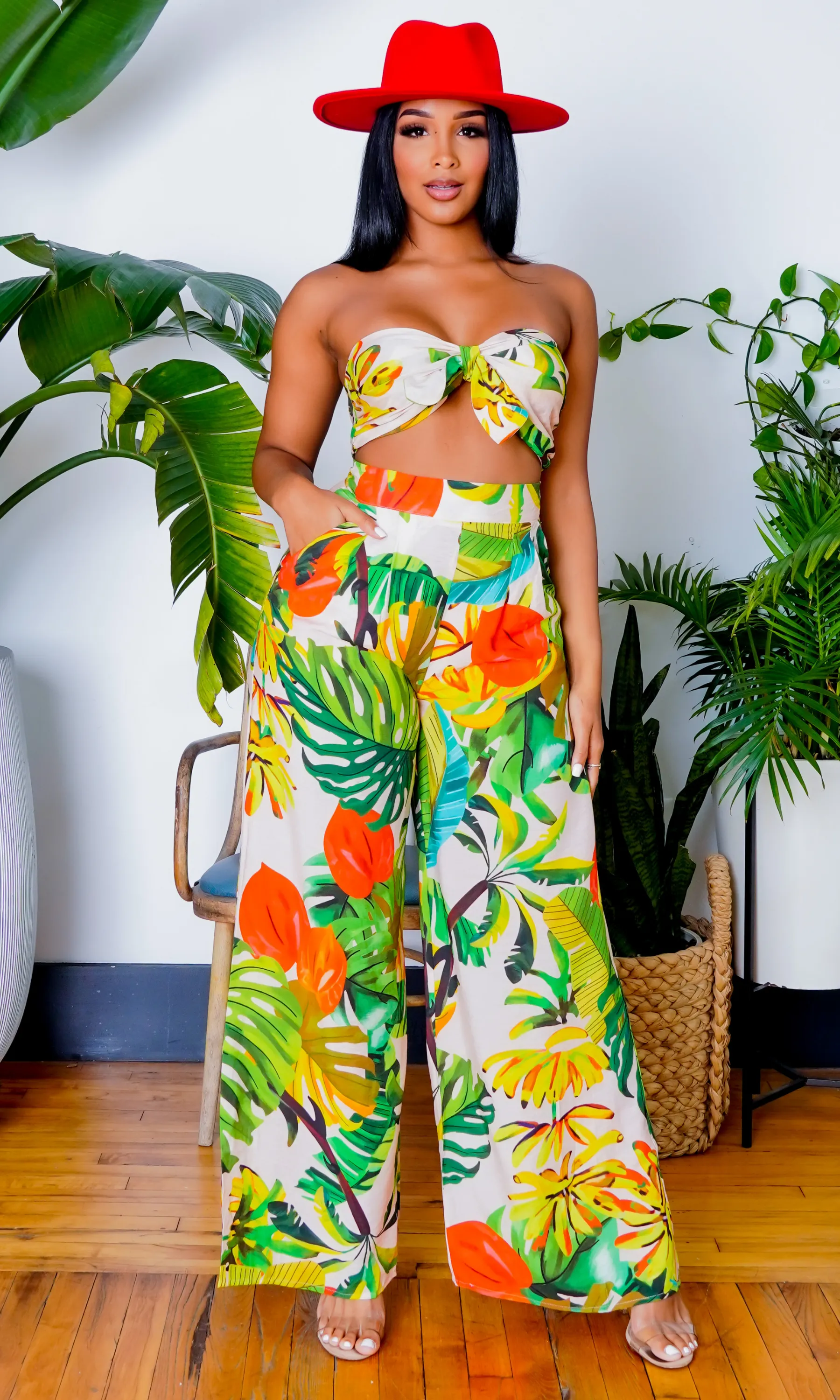 Tropical Flower Two Piece Set | Resort  FINAL SALE