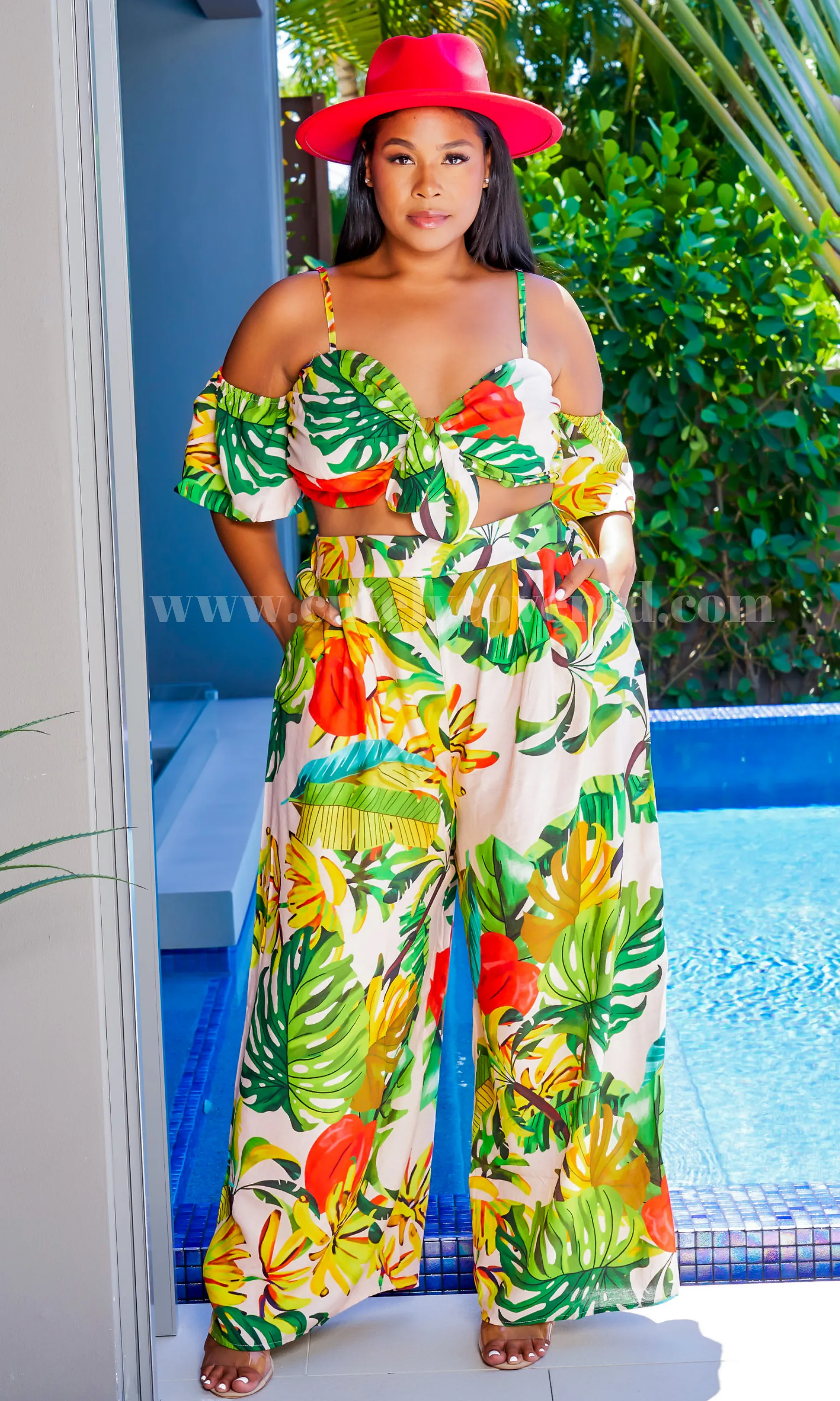 Tropical Flower Two Piece Set | Resort  FINAL SALE