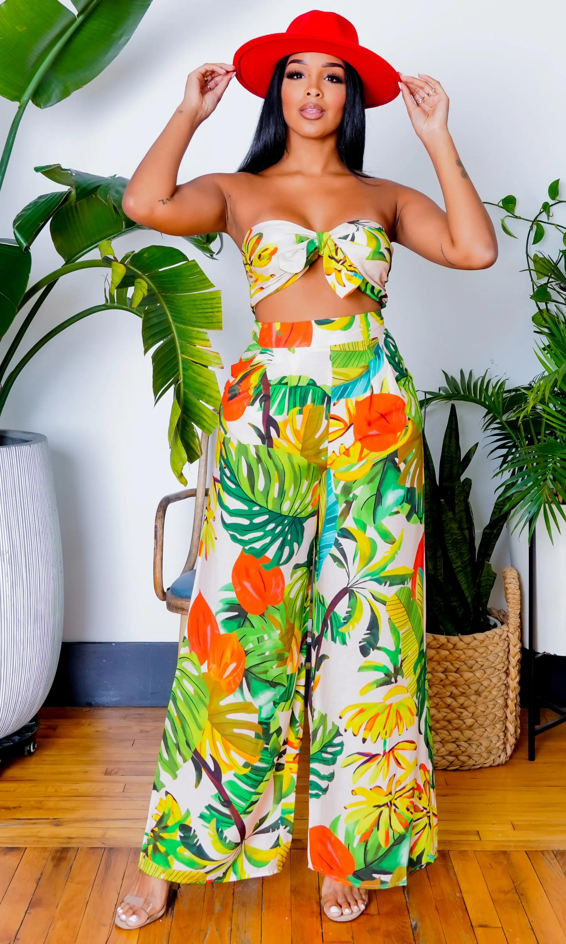 Tropical Flower Two Piece Set | Resort  FINAL SALE