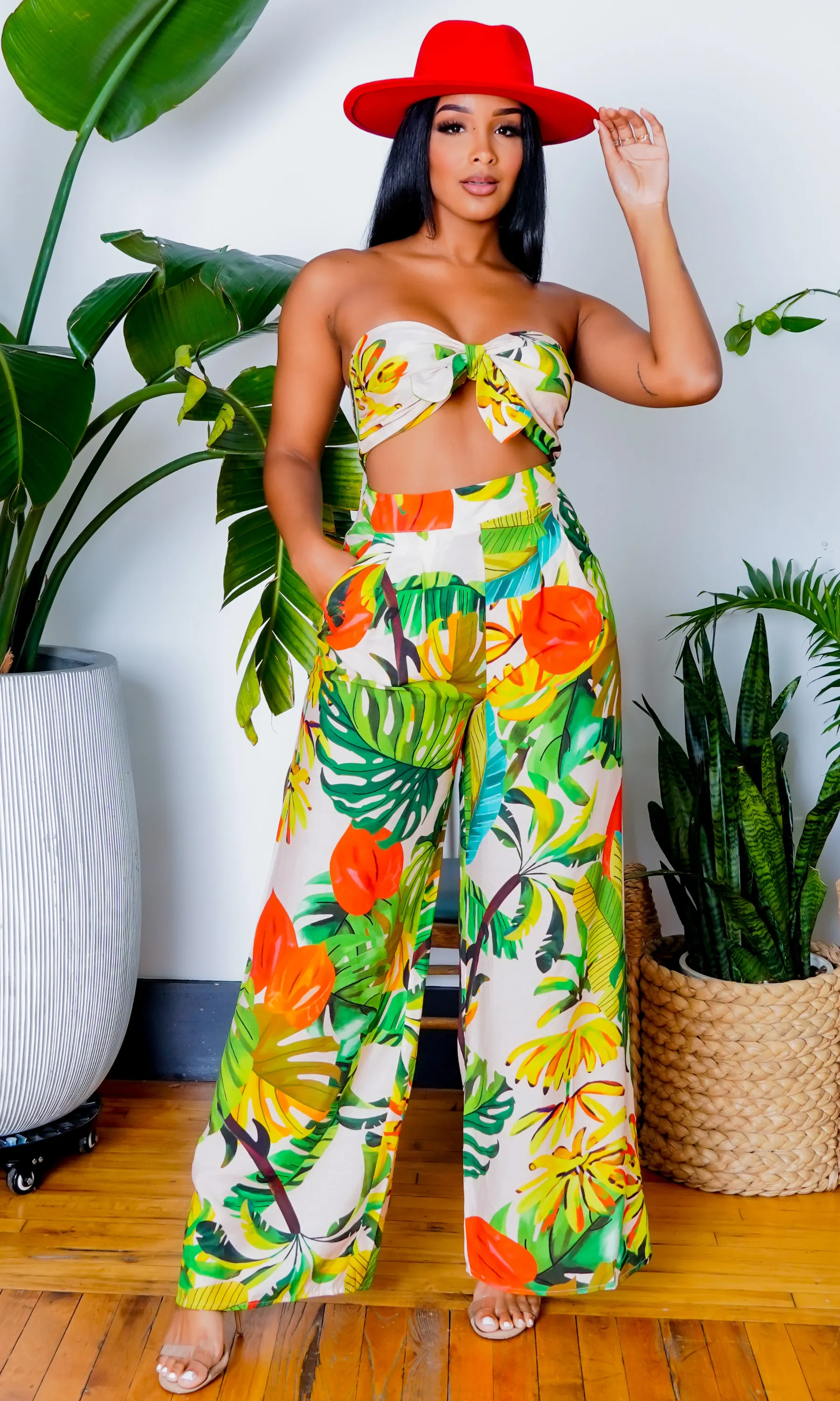 Tropical Flower Two Piece Set | Resort  FINAL SALE