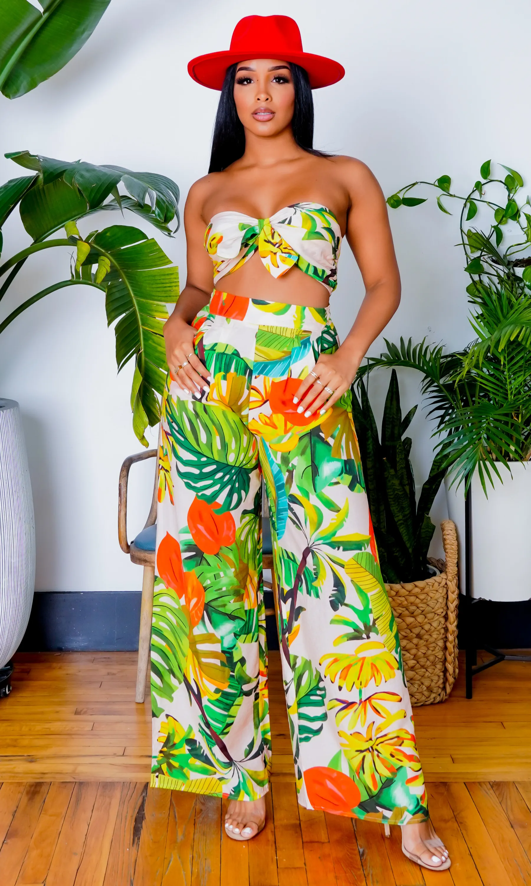 Tropical Flower Two Piece Set | Resort  FINAL SALE