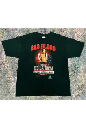 Vintage 2002 Oscar De La Hoya Bad Blood Fight Promo Tee- XL