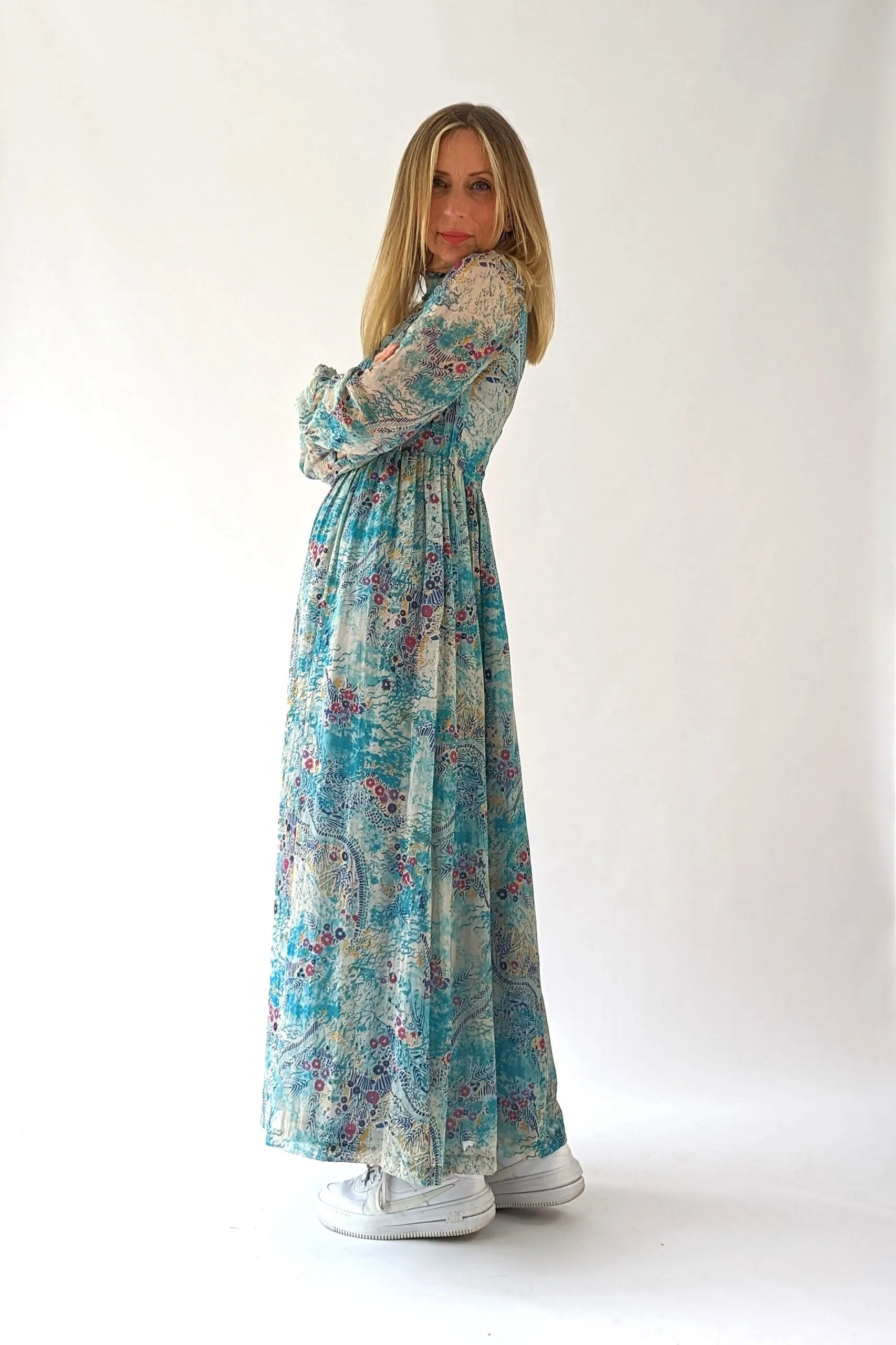 Vintage 70s Prairie Boho Dress