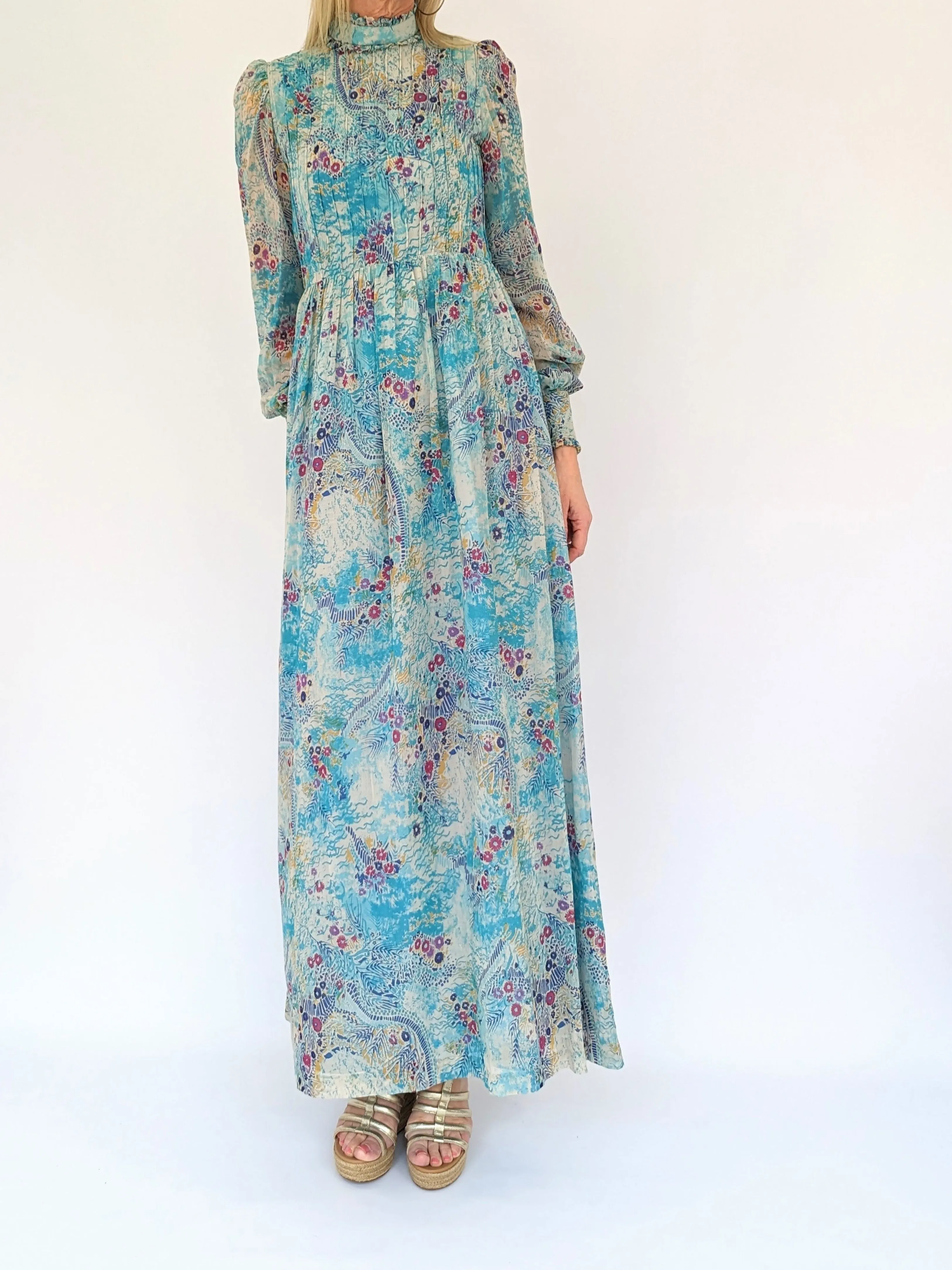 Vintage 70s Prairie Boho Dress