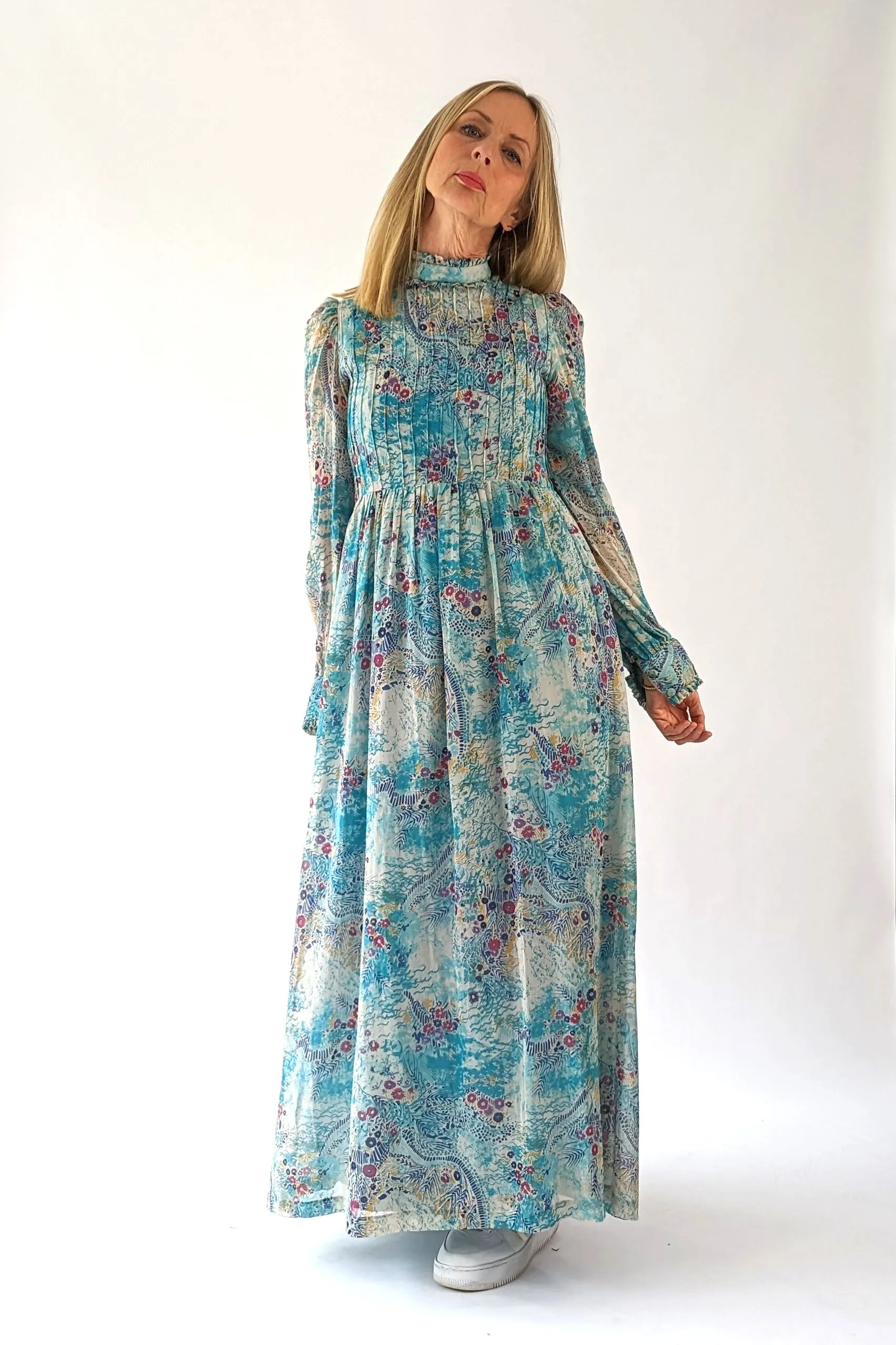 Vintage 70s Prairie Boho Dress