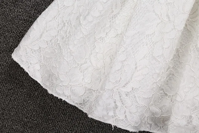 White Bow & Lace Dress (18M-5Yrs)