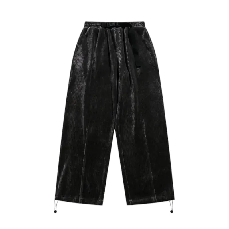 Wide leg corduroy pant with belt