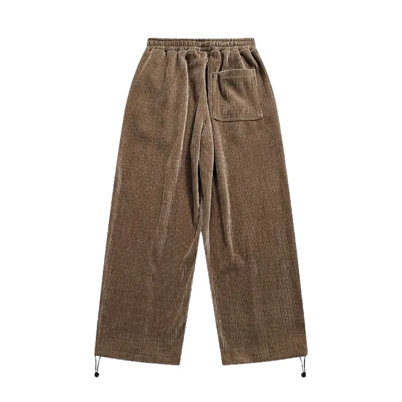 Wide leg corduroy pant with belt