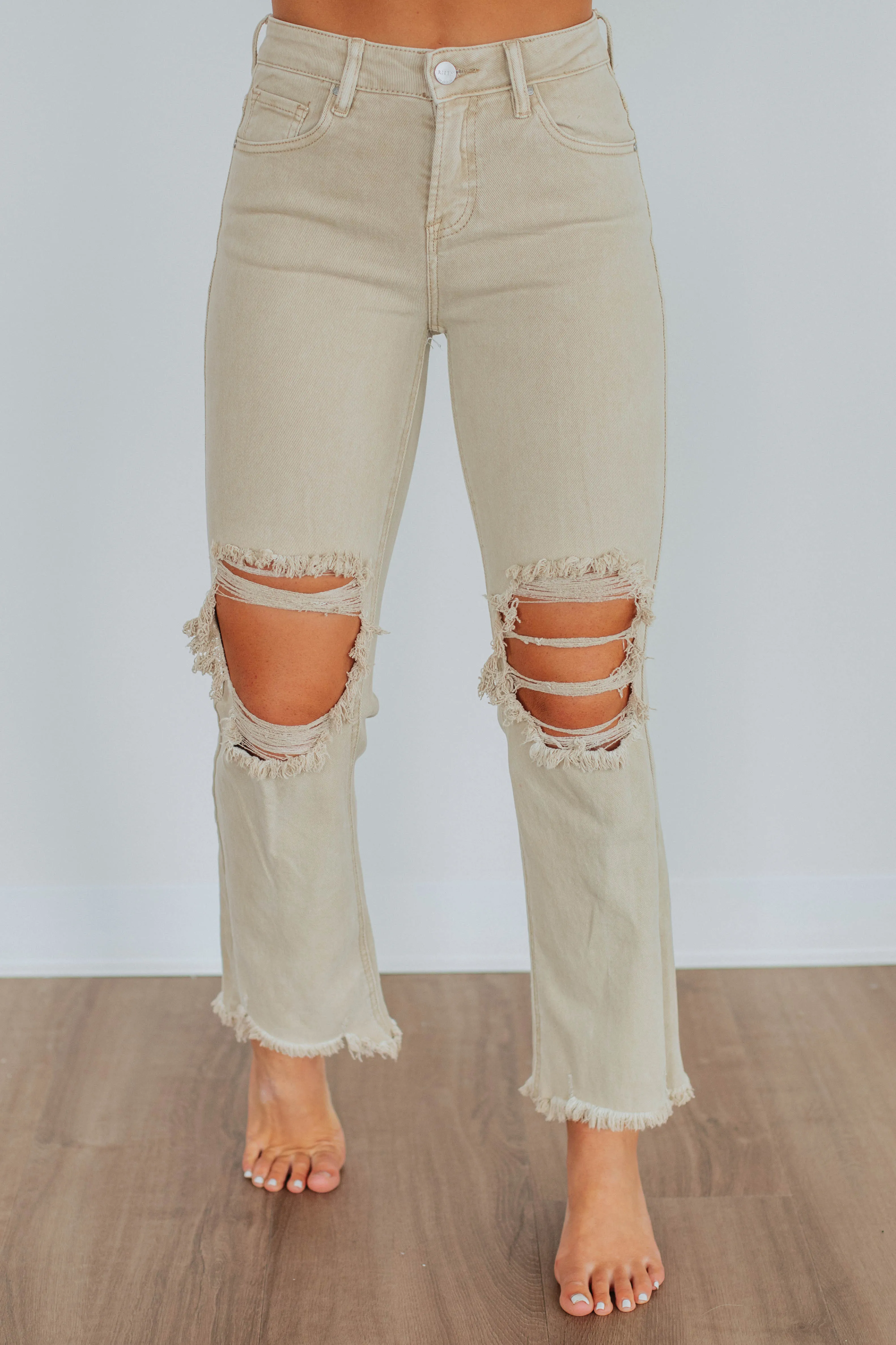 Willow Risen Jeans - Sand