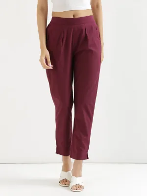 Wine Cotton Pant