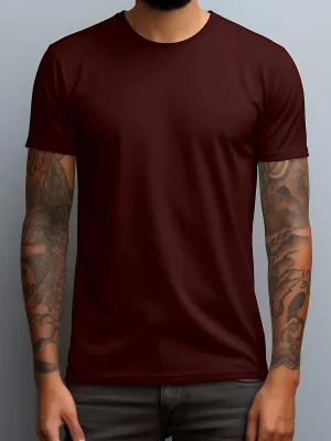 Wine Round Neck T-shirt