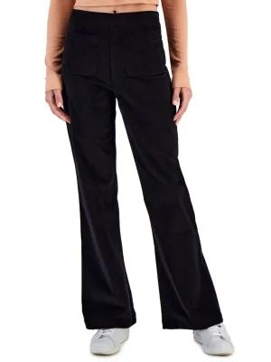 Women's Corduroy Flare Pants,Black