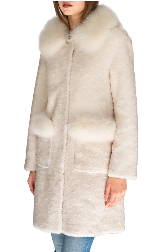 Women’s Long Shearling and Fox Fur Jacket