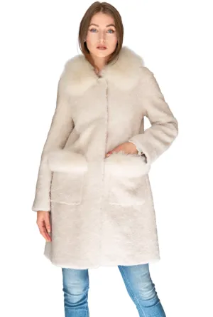 Women’s Long Shearling and Fox Fur Jacket