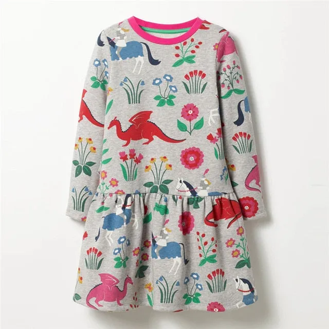 Woodland Nature Dress, Size 18M-6Yrs